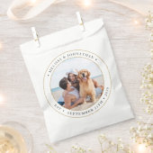 結婚のパーソナライズされた写モダン真 フェイバーバッグ (クリップ留めされた状態)