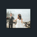 結婚のパーソナライズされた写真と誓いのキャンバスの印刷 キャンバスプリント<br><div class="desc">とエレガントモダンはパーソナライズされた結婚、あなたのテキストと一緒にカスタマイズすることができます写真とVowsキャンバス印刷このクリックテンプレートを修正するにはカスタマイズ、「IT」ボタンをクリックし、デザインツールを使用して下さい。このデザインに一致する他の製品については、グラフィックアートデザインストアをご覧ください。</div>