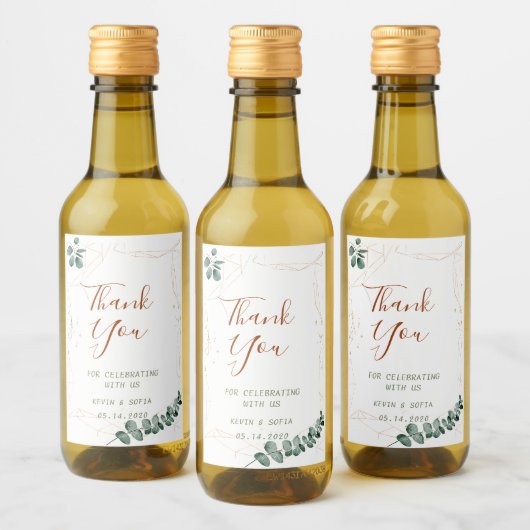 結婚のパーソナライズボトルミニワインラベル ワインラベル (ボトル)