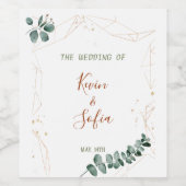 結婚のパーソナライズボトル ワインラベル (シングルラベル)