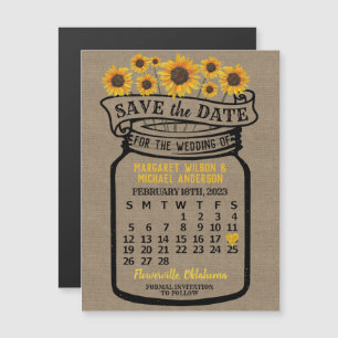 結婚のヒマワリJar 2023年2月Date Magnet