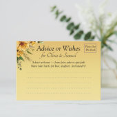 結婚のヒントのお願い アドバイスカード (スタンド正面)