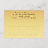 結婚のヒントのお願い アドバイスカード (裏面)