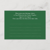 結婚のヒントを求める –  アドバイスカード (裏面)