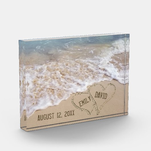 結婚のビーチハート フォトブロック (左)