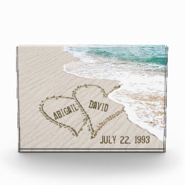 結婚のビーチハート フォトブロック