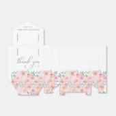 結婚のピンクのフローラ水の色ありがとう フェイバーボックス (折り畳みなし)