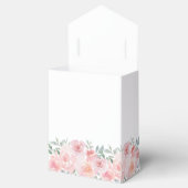 結婚のピンクのフローラ水の色ありがとう フェイバーボックス (オープン)