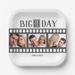 結婚のフィルム紙プレート3枚を追加 ペーパープレート