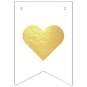 結婚のフェイク金ゴールドミセス名前をカスタムする7文字 バンティングフラッグ (第1の旗)