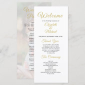 結婚のフォトオーバーレイ金ゴールドスクリプトプログモダンラム プログラム (正面/裏面)