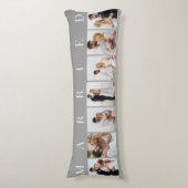 結婚のフォトコラージュ7写真グレー白結婚した ボディピロー (正面縦)