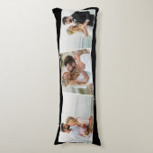 結婚のフォトジグザグ写真モンタージュパーソナライズされた ボディピロー (正面縦)