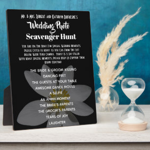 結婚のフォトスカベンジャー狩りブラック フォトプラーク