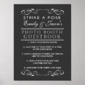 結婚のフォトブースのゲストブックサイン ポスター (正面)