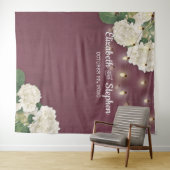 結婚のフォトブースBackflowers String Lights タペストリー (インサイチュ(横))