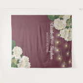 結婚のフォトブースBackflowers String Lights タペストリー (正面(横))