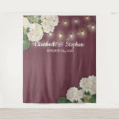 結婚のフォトブースBackflowers String Lights タペストリー (正面)