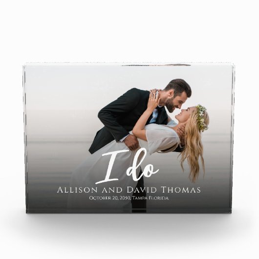 結婚のフォトミニマルシンプル主義カップル フォトブロック (正面)