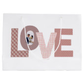 結婚のフォトラブ抱き枕 ラージペーパーバッグ (裏面)