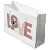 結婚のフォトラブ抱き枕 ラージペーパーバッグ (正面アングル)