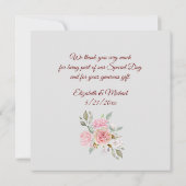 結婚のフラットサンキューカード サンキューカード (裏面)