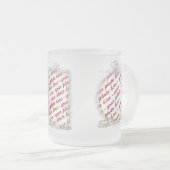 結婚のフレーム(リングや輪とリボン) フロストグラスマグカップ (正面右)