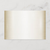 結婚のフローラゴールデン華美ハートフレームエレガント エンクロージャーカード (裏面)