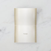 結婚のフローラゴールデン華美ハートフレームエレガント サンキューカード (内部)