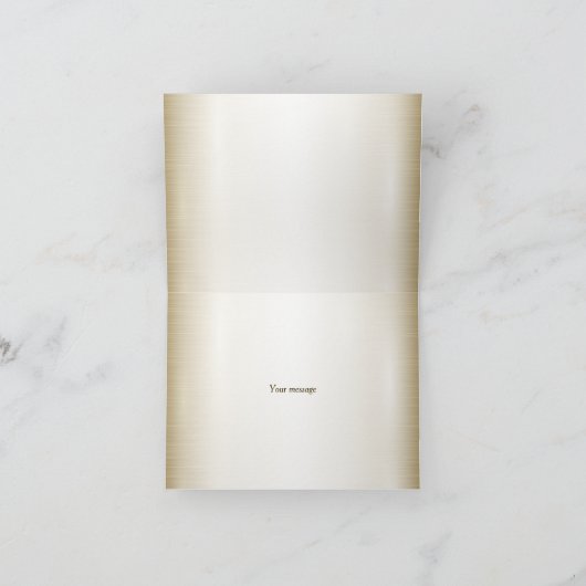 結婚のフローラゴールデン華美ハートフレームエレガント サンキューカード