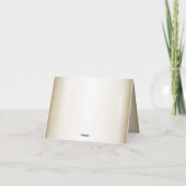 結婚のフローラゴールデン華美ハートフレームエレガント サンキューカード (裏面)