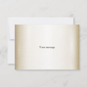 結婚のフローラゴールデン華美ハートフレームエレガント サンキューカード (裏面)