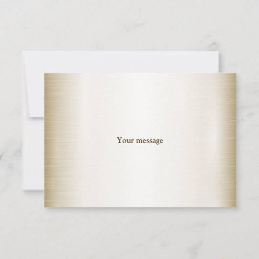 結婚のフローラゴールデン華美ハートフレームエレガント サンキューカード (裏面)