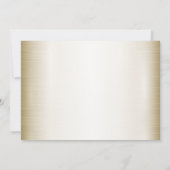 結婚のフローラゴールデン華美ハートフレームエレガント セーブザデート (裏面)