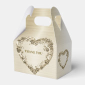 結婚のフローラゴールデン華美ハートフレームエレガント フェイバーボックス (裏面サイド)