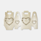 結婚のフローラゴールデン華美ハートフレームエレガント フェイバーボックス (折り畳みなし)