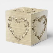 結婚のフローラゴールデン華美ハートフレームエレガント フェイバーボックス (裏面サイド)