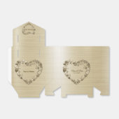 結婚のフローラゴールデン華美ハートフレームエレガント フェイバーボックス (折り畳みなし)