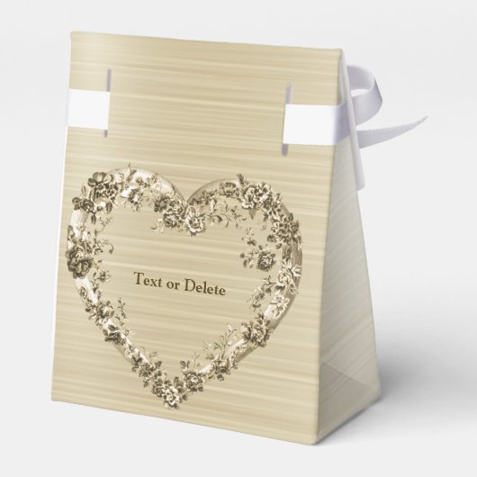 結婚のフローラゴールデン華美ハートフレームエレガント フェイバーボックス (裏面サイド)
