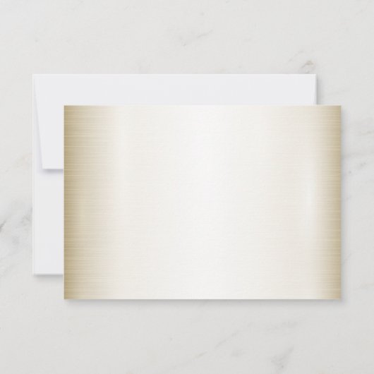 結婚のフローラゴールデン華美ハートフレームエレガント 出欠カード (裏面)