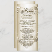 結婚のフローラゴールデン華美ハートフレームパーティー メニュー (正面/裏面)