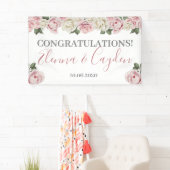 結婚のフローラバナー – ウェディングシャワー 横断幕 (インサイチュ)