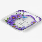 結婚のフローラ枠(花カラフル付) ペーパープレート (傾斜あり)