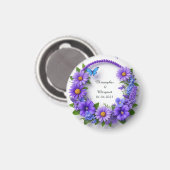 結婚のフローラ枠(花カラフル付) マグネット (正面/裏面)