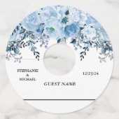 結婚のフローラ水彩青花 ワイングラスタグ (裏面)