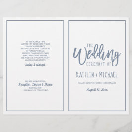 結婚のブモダンラシ文字 – Dusty Blue Program