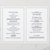 結婚のブモダンラシ文字 – Dusty Blue Program (裏面)