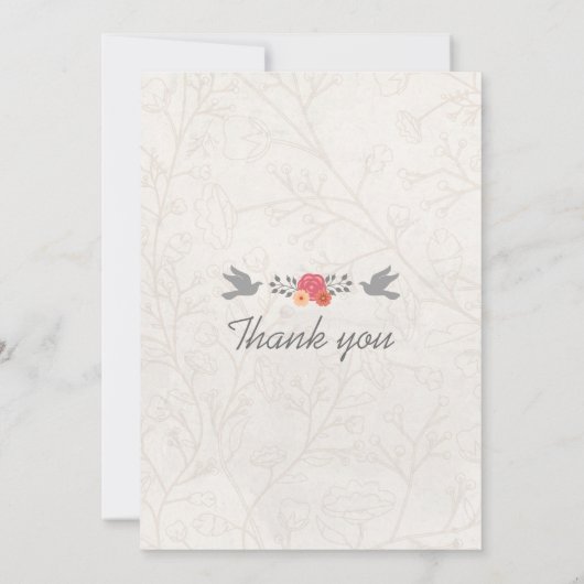 結婚のブライダルシャワー単純白エレガントフローラ 招待状 (裏面)