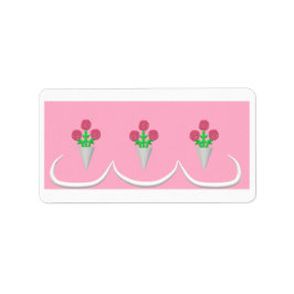 結婚のブーケ差出人住所 ラベル