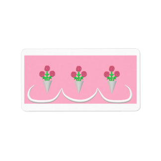 結婚のブーケ差出人住所 ラベル